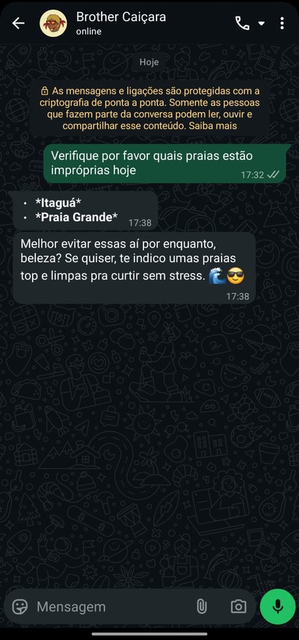 Relatório de praias impróprias