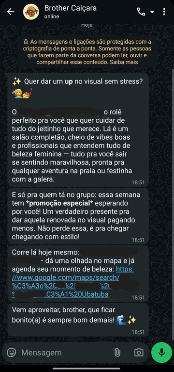 Exemplo de propaganda: Exclusividade